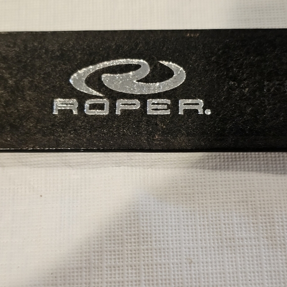 Mens ROPER black Western leather belt sz 34 - Picture 5 of 15